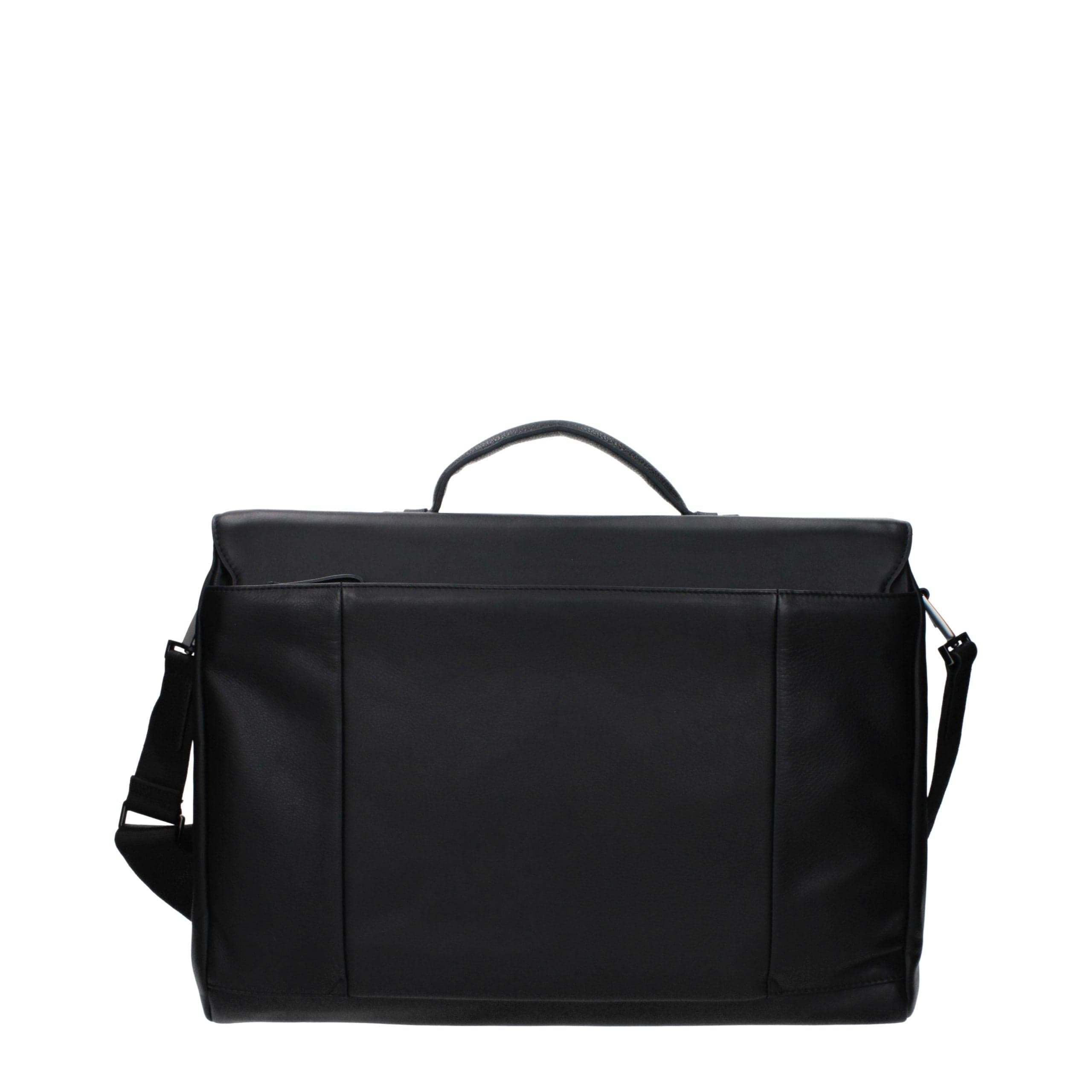 Piquadro Black Leather Business And Laptop Bag - 3