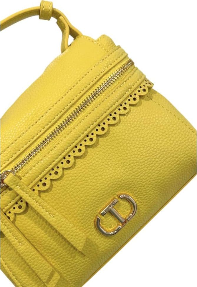 Twinset Yellow PU Women Handbag - 5