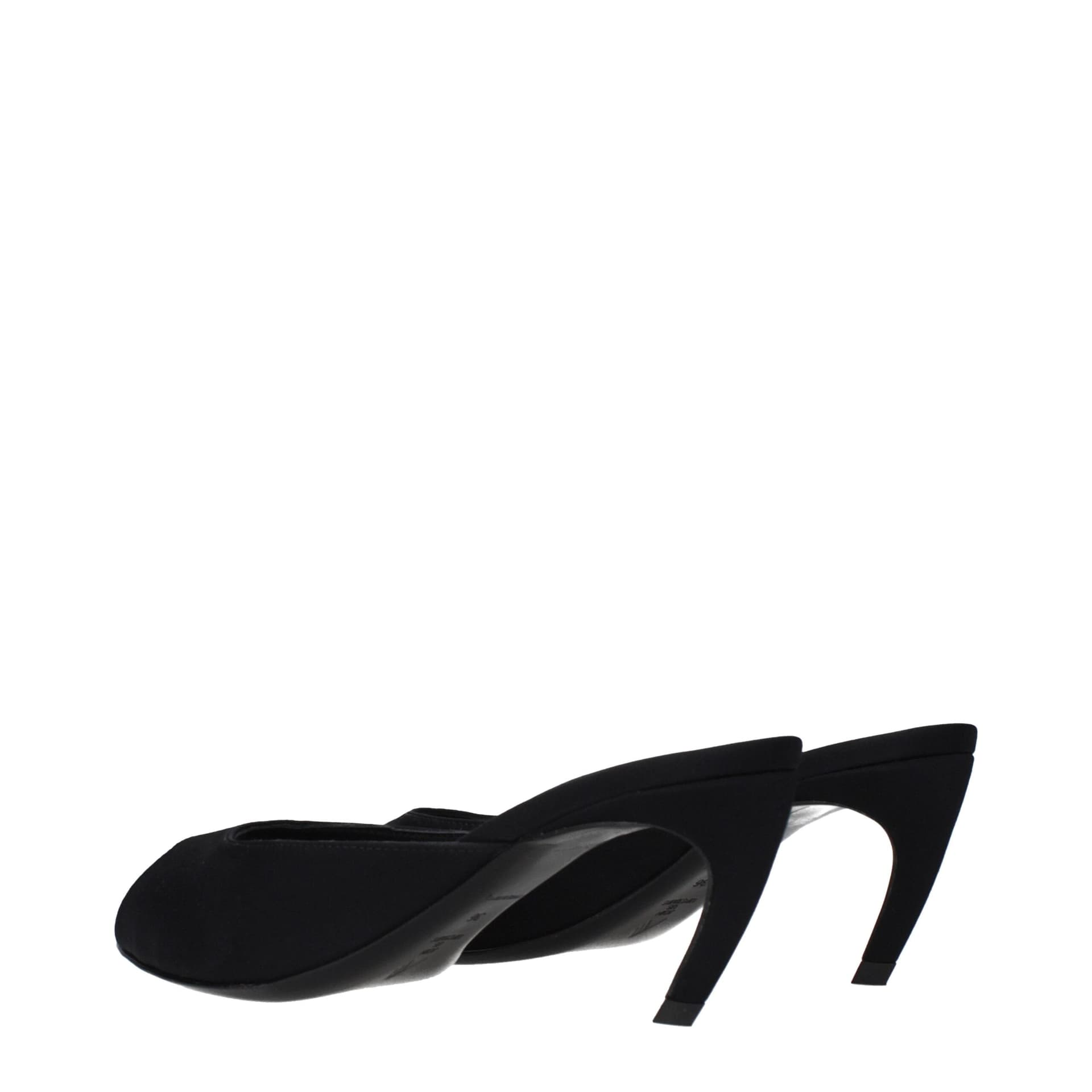 The Attico Black Fabric Flat Sandals - 4