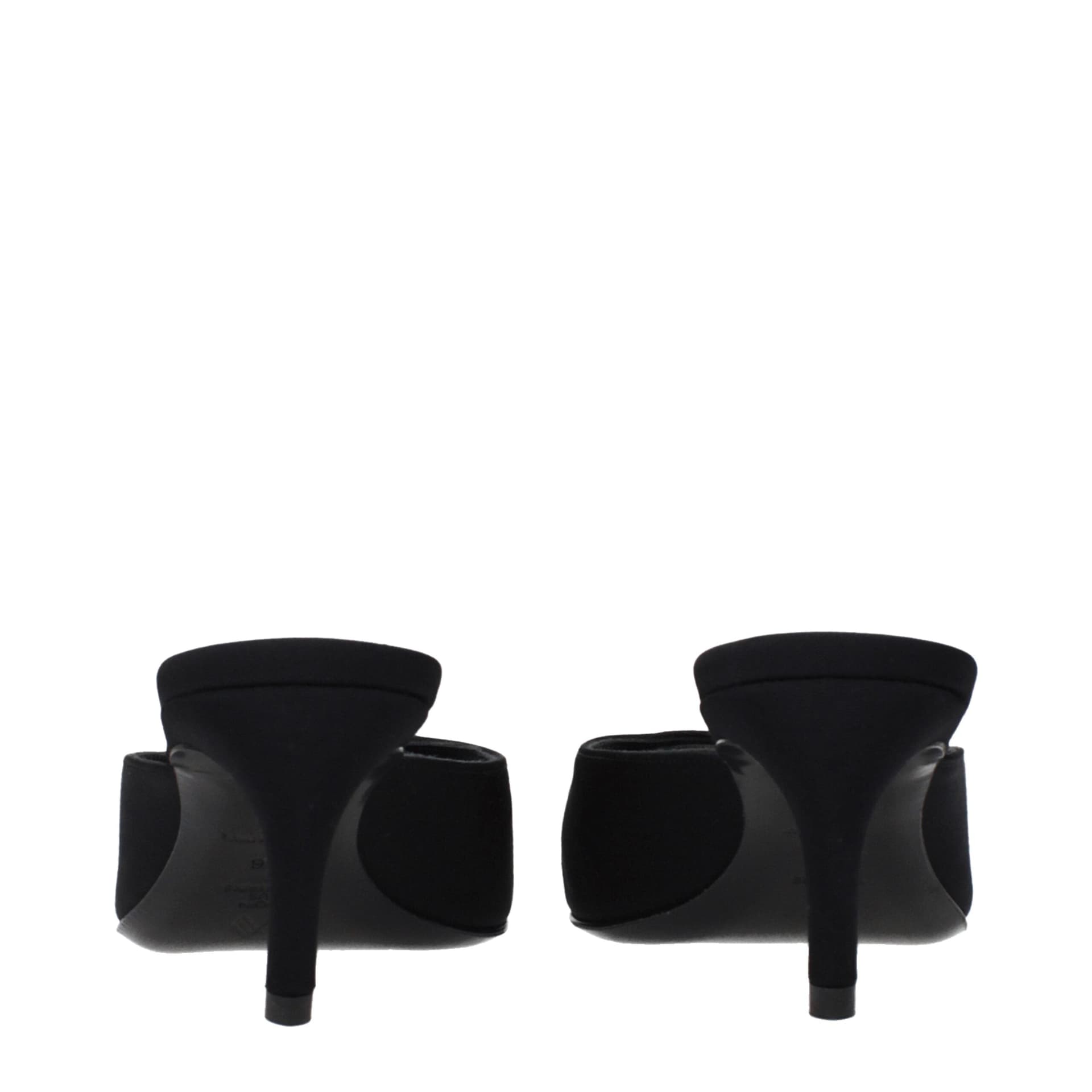 The Attico Black Fabric Flat Sandals - 5