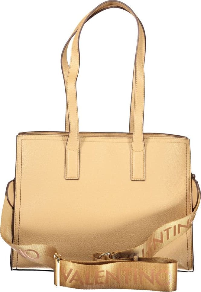 Mario Valentino Beige Polyurethane Women's Bag with Shoulder Handles - 2