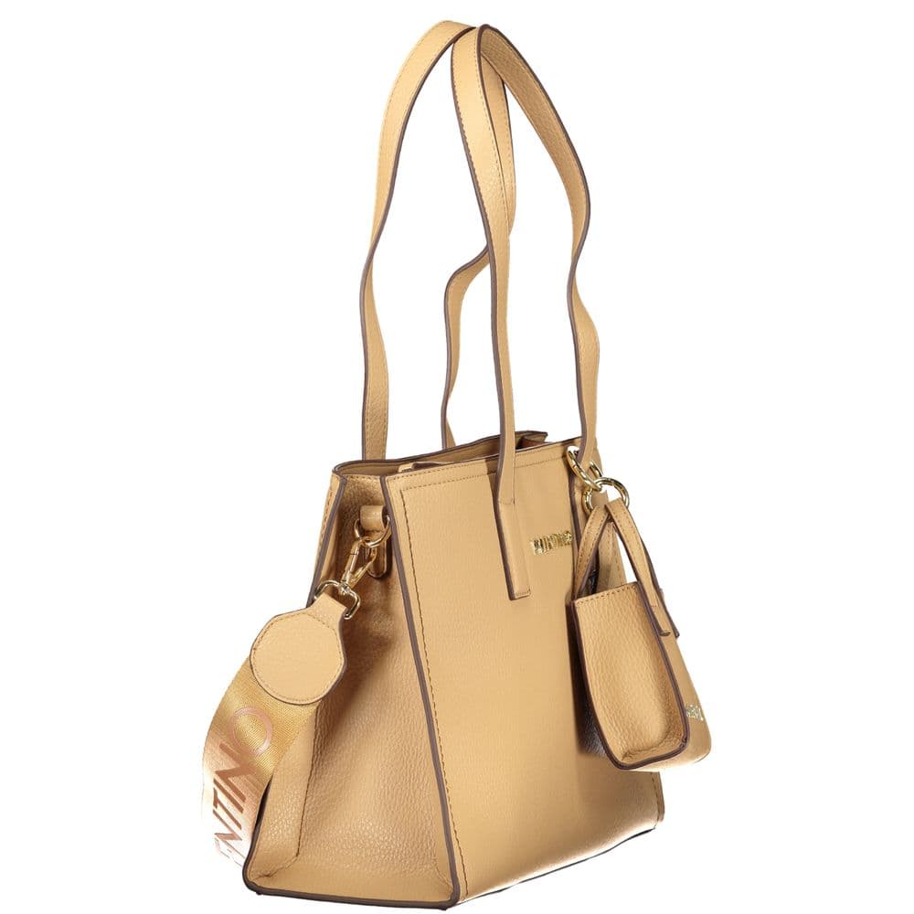 Mario Valentino Beige Polyurethane Women's Bag with Shoulder Handles - 3