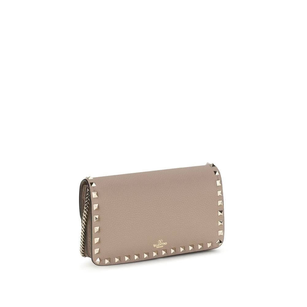 Valentino Garavani Beige Calf Leather Bos Taurus Wallet - 3