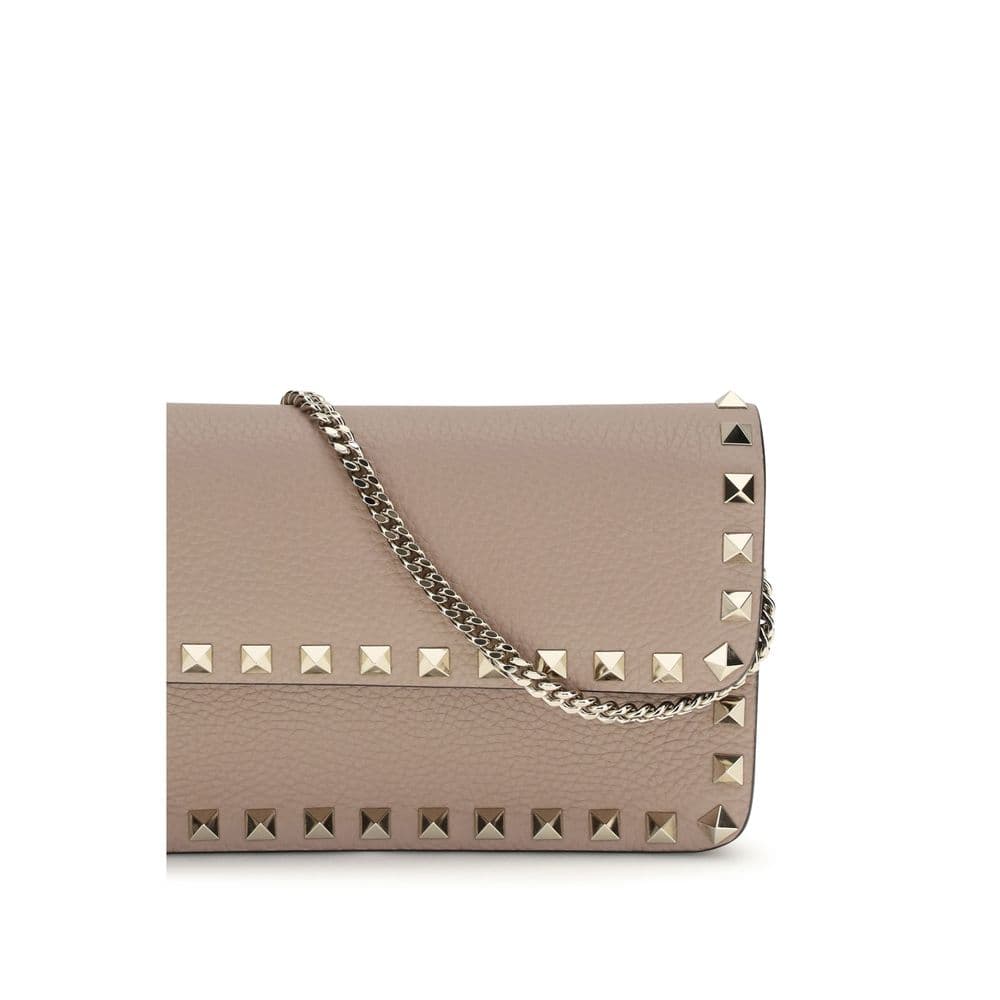 Valentino Garavani Beige Calf Leather Bos Taurus Wallet - 4