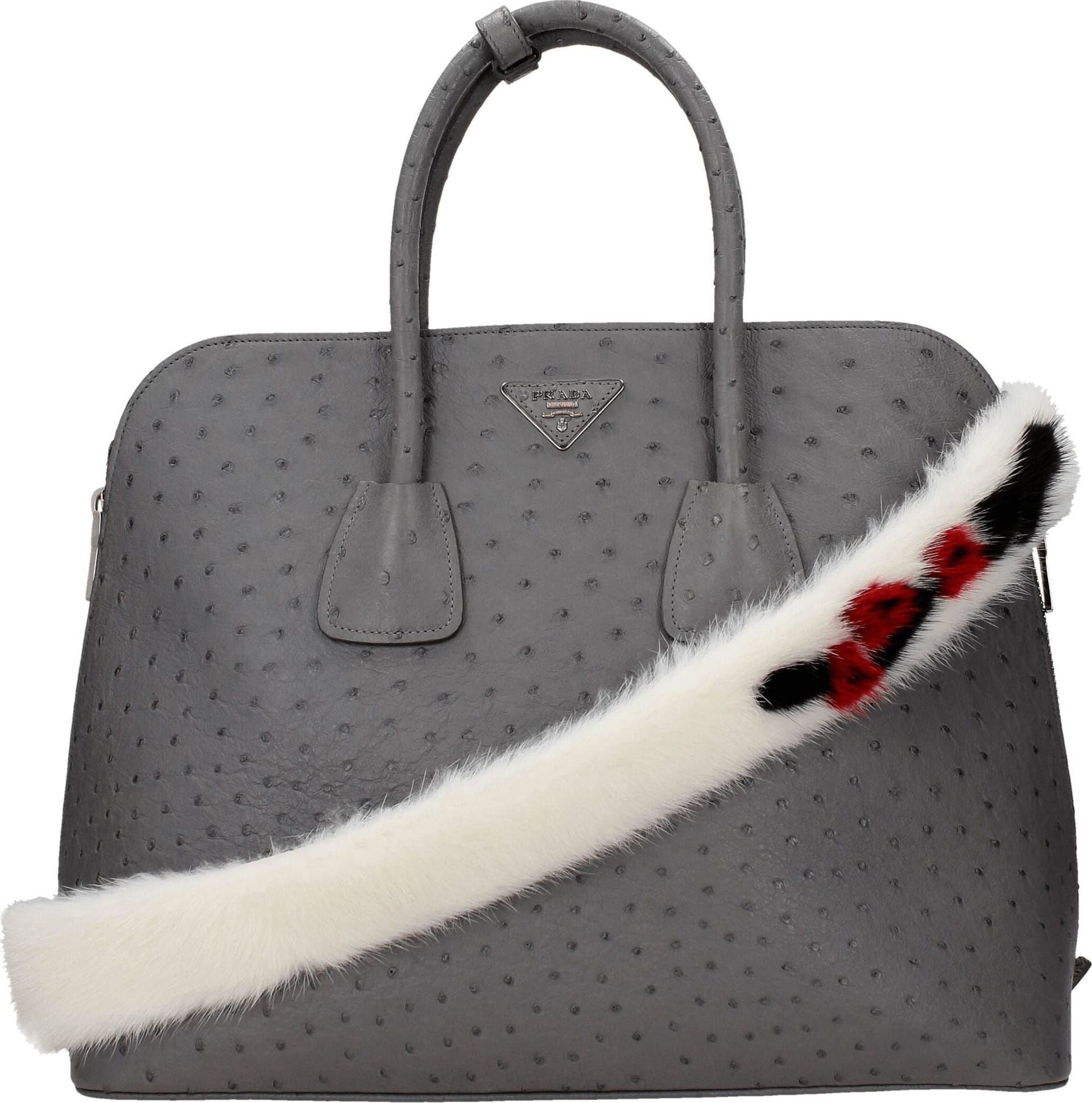 Prada White Leather Shoulder Bag - 2