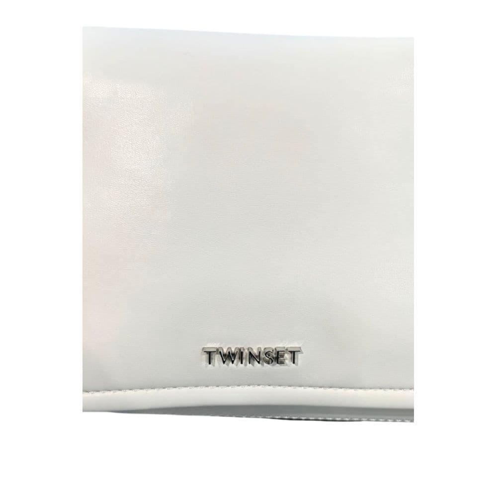 Twinset White PU Women Shoulder Bag - 5
