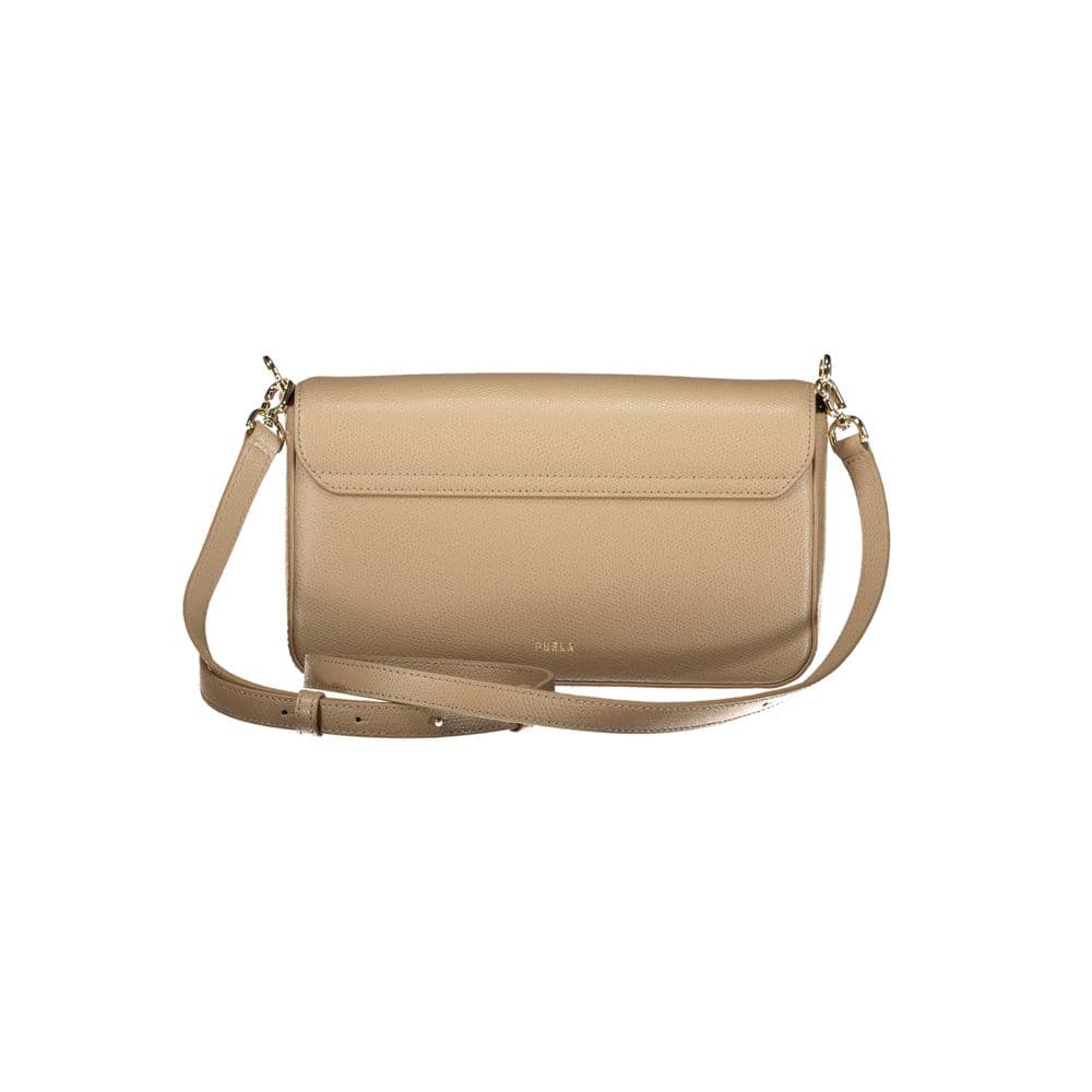 Furla Beige Leather Women Bag - 2