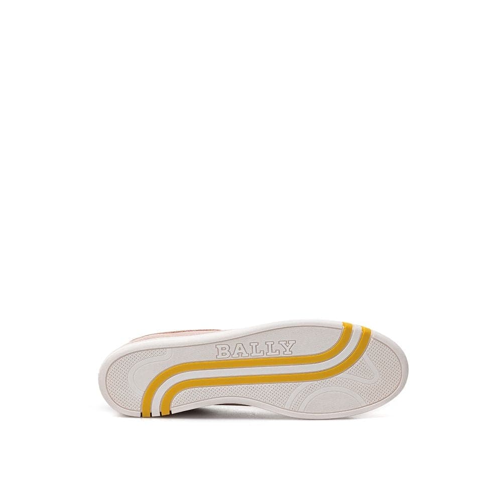 Bally Pink Fabric And Leather Low Top Sneakers - 4