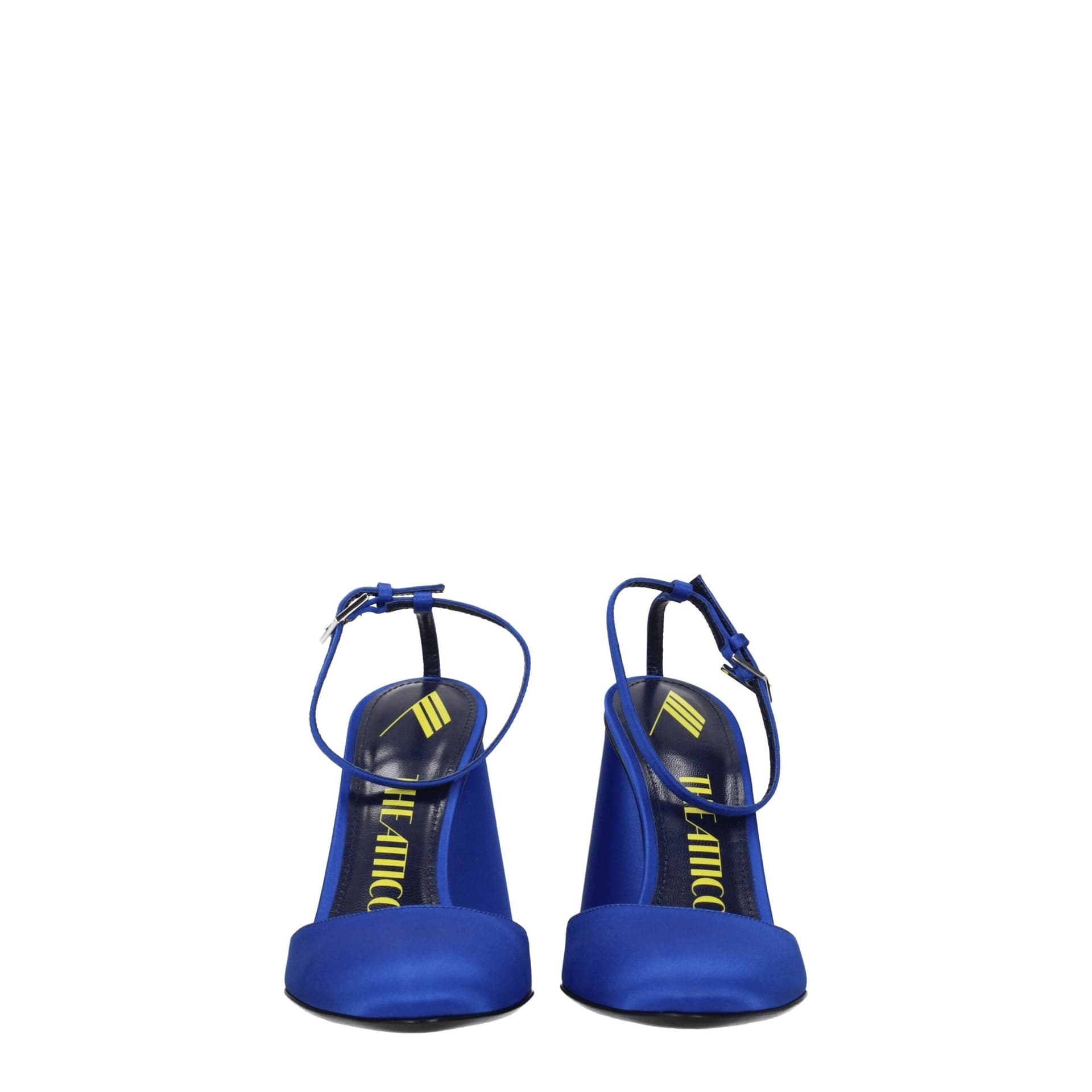The Attico Blue Satin Platform Sandals - 3