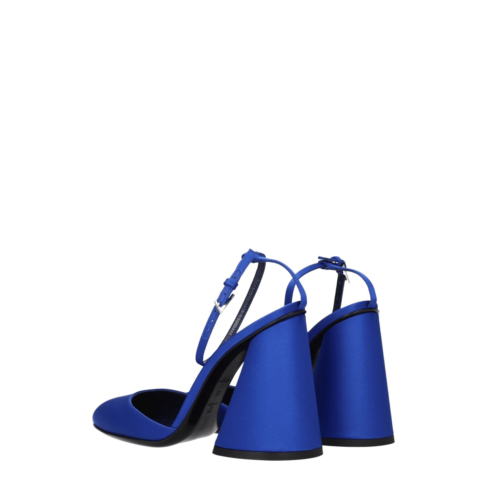 The Attico Blue Satin Platform Sandals - 4