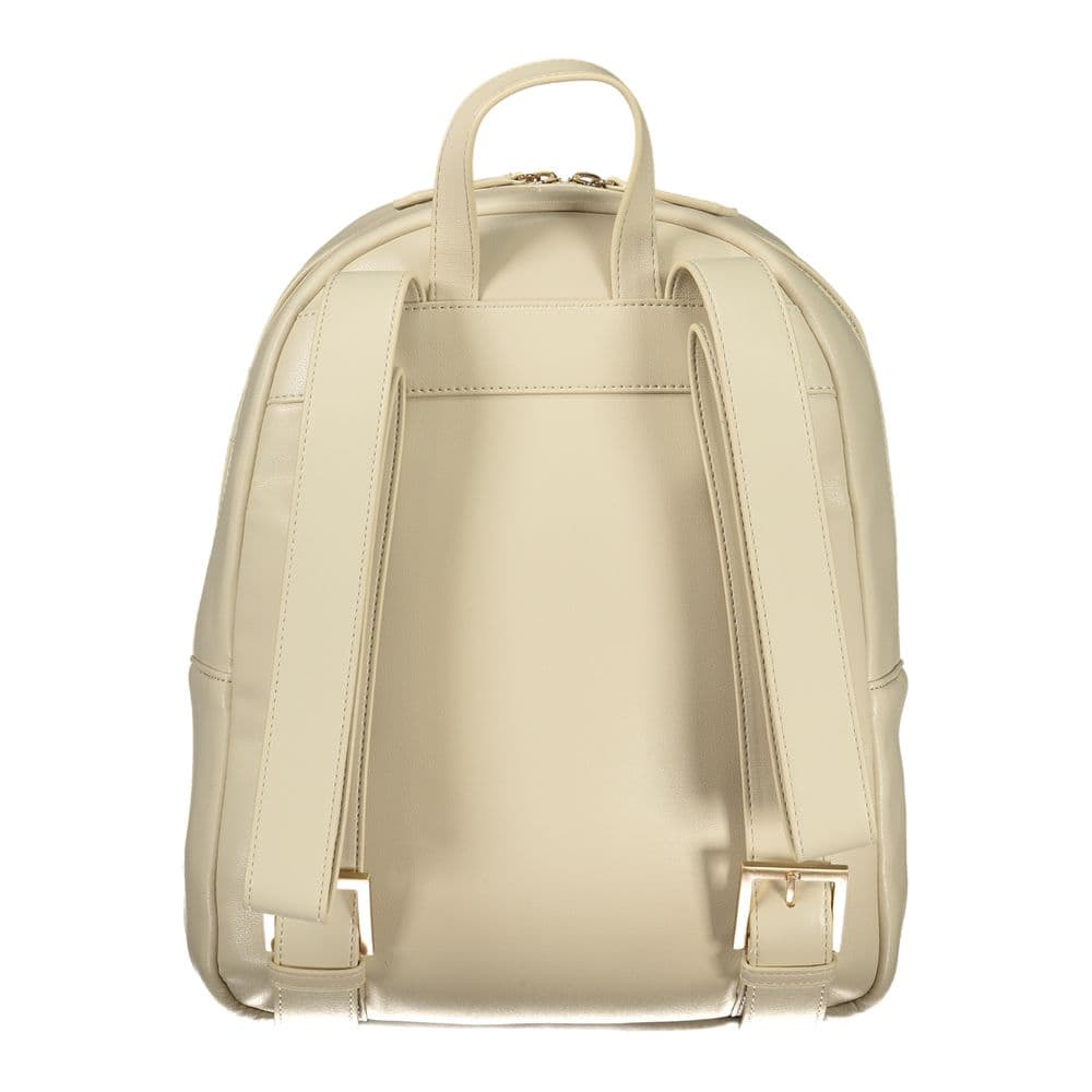 Mario Valentino Beige Polyurethane Women's Backpack - 2