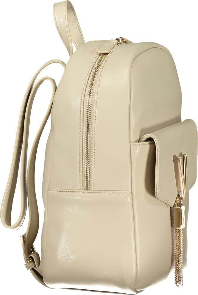 Mario Valentino Beige Polyurethane Women's Backpack - 3