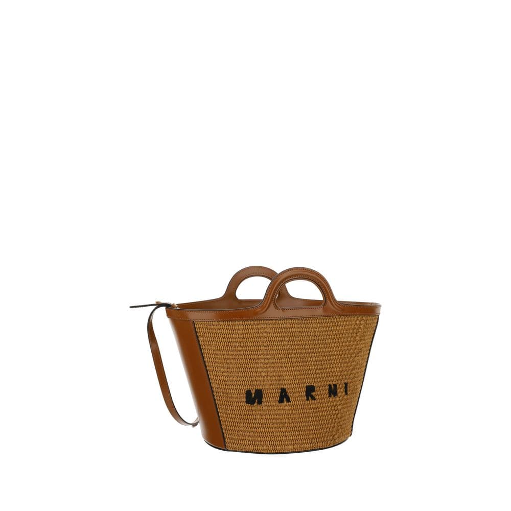 Marni Brown Cotton Shoulder Bag - 2