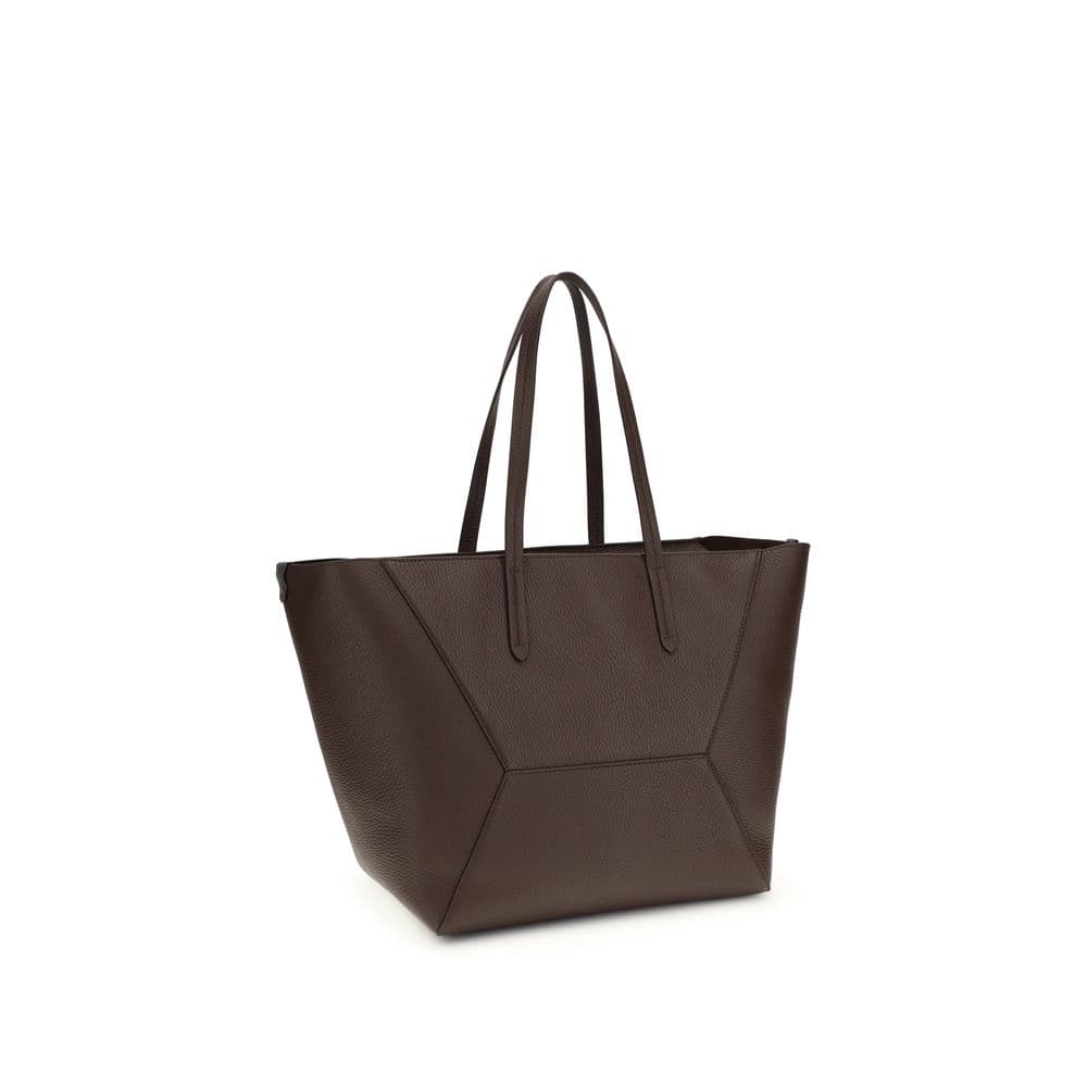 Brunello Cucinelli Brown Calf Leather Bos Taurus Shoulder Bag - 3