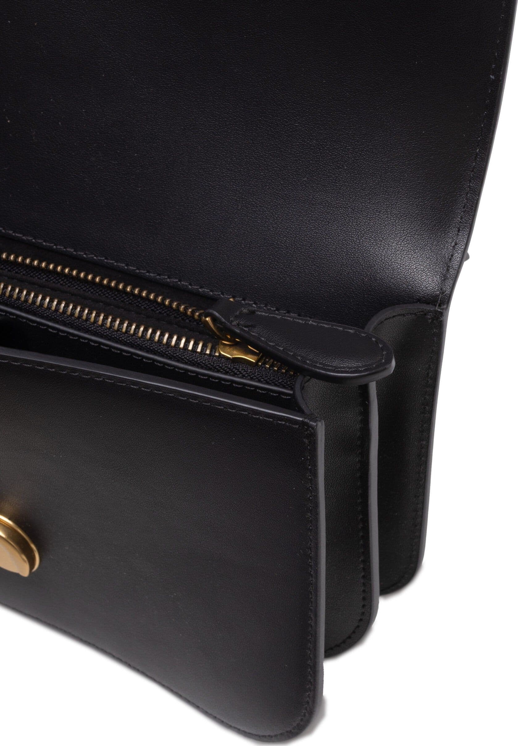 PINKO Black Leather Love Bell Classic Shoulder Bag - 4