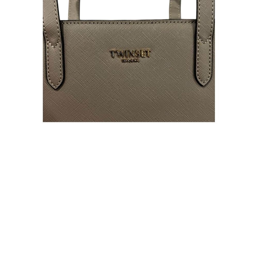 Twinset Grey PU Women Shoulder Bag - 5