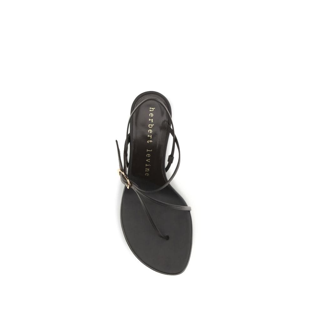 Herbert Levine Brown Calf Leather Bos Taurus Stiletto Heel Sandals - 4