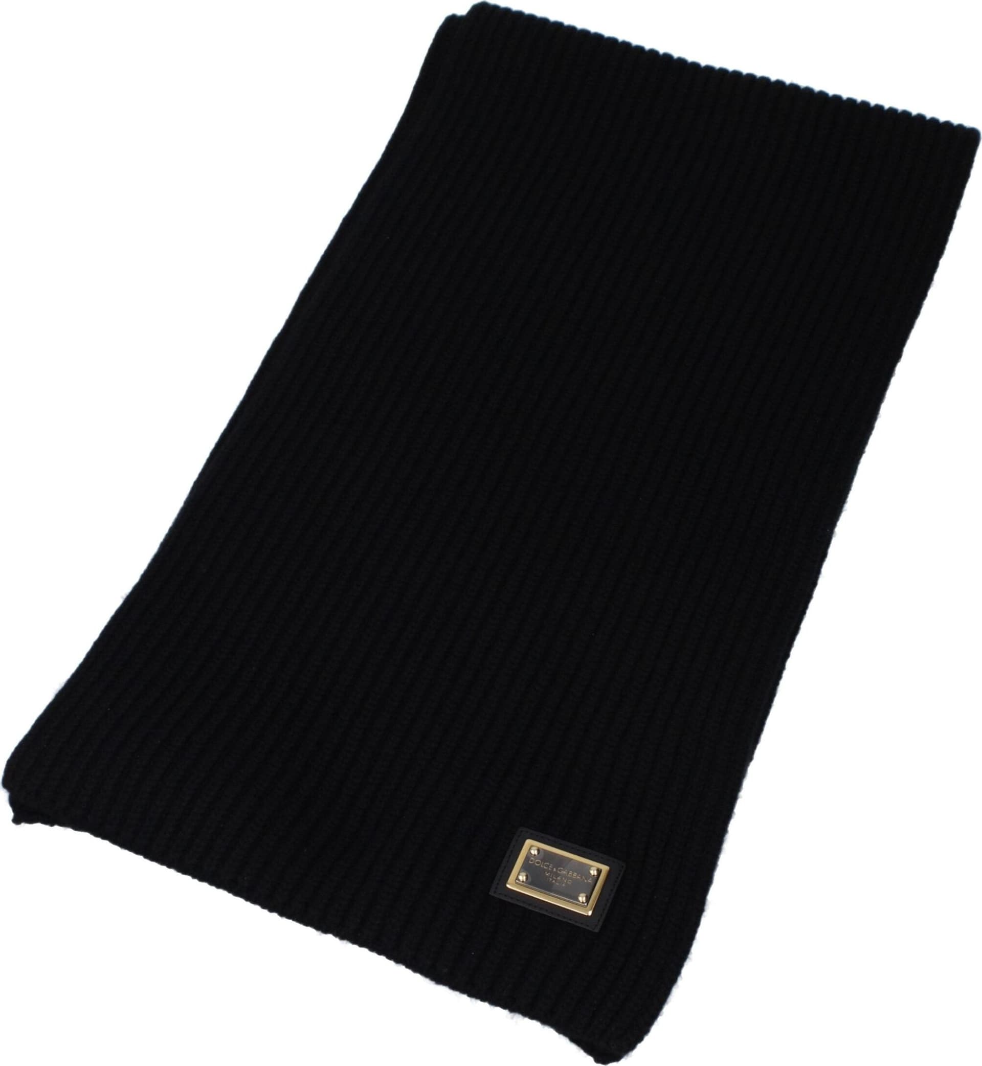 Dolce & Gabbana Black Cashmere Scarf - 2