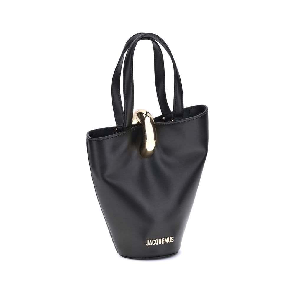 Jacquemus Black Calf Leather Bos Taurus Backet Bag - 2
