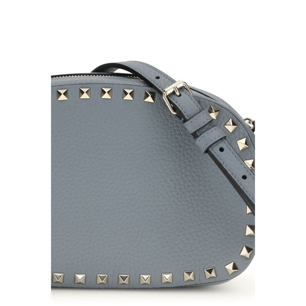 Valentino Garavani Blue Calf Leather Bos Taurus Shoulder Bag - 4