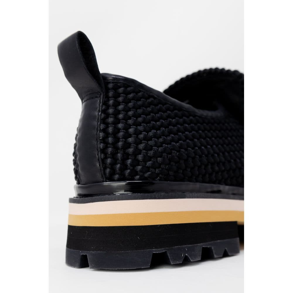 ASH Black Leather Platform Pumps - 5