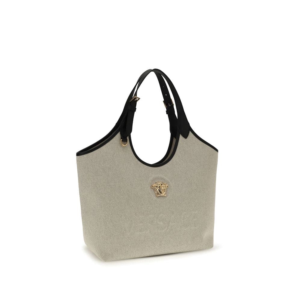 Versace Beige Cotton Shoulder Bag - 2