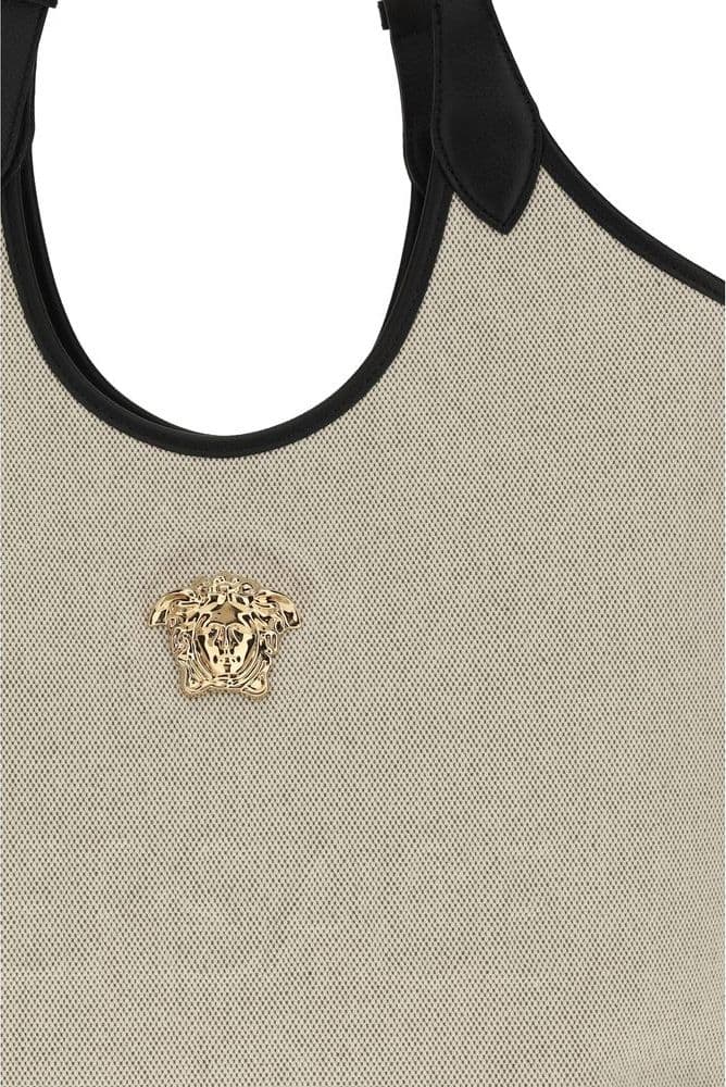 Versace Beige Cotton Shoulder Bag - 4