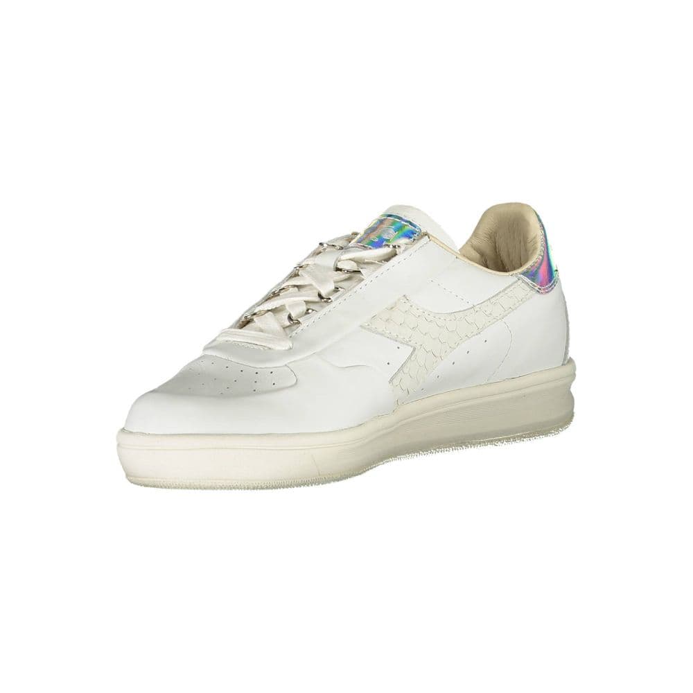 Diadora White Leather Women Sneaker - 3