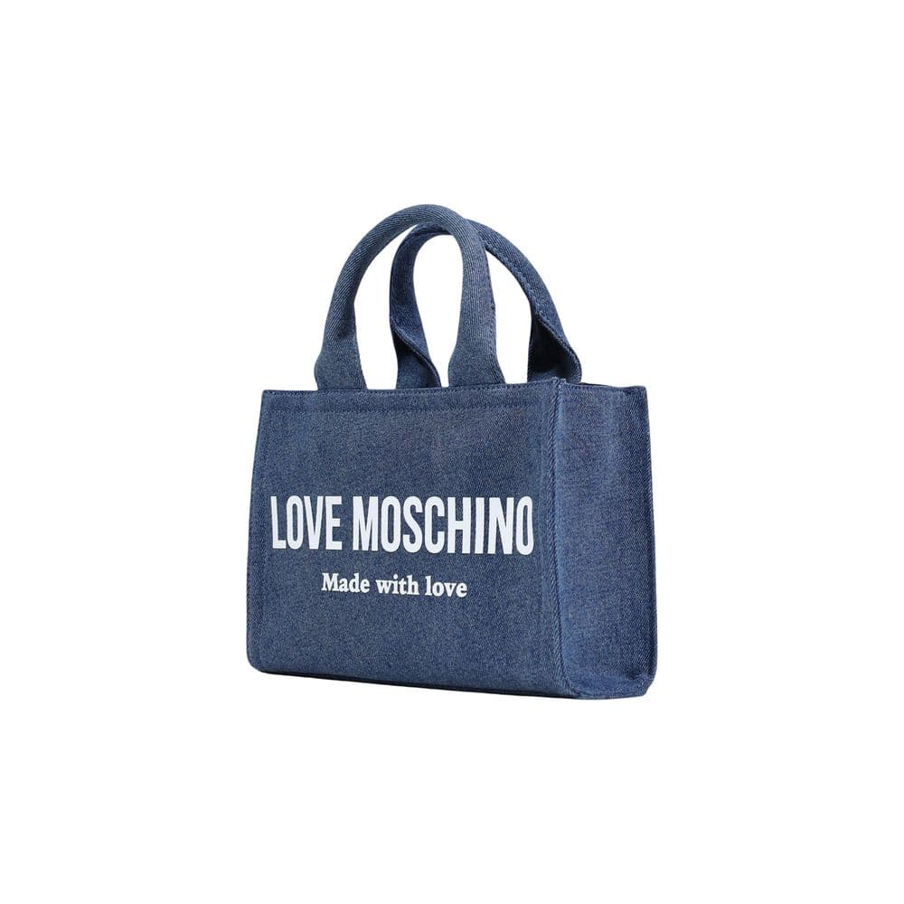 Love Moschino Blue Cotton Handbag - 3
