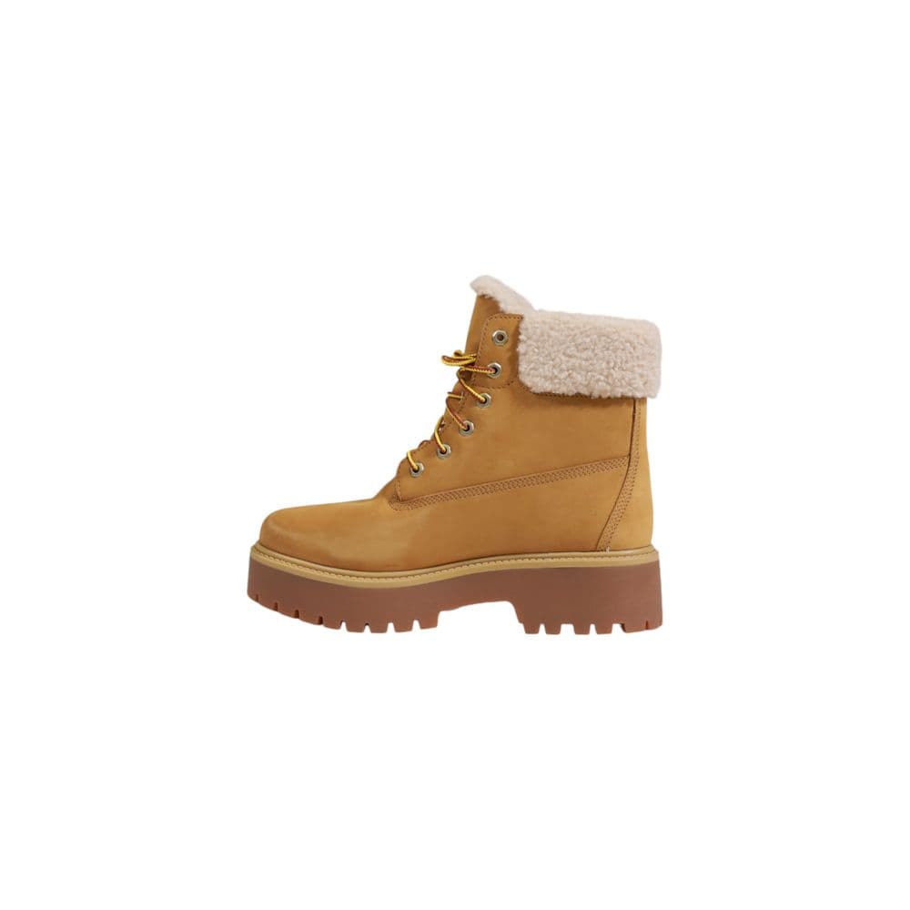 Timberland Beige Recycled Leather Lace-Up Boots - 3