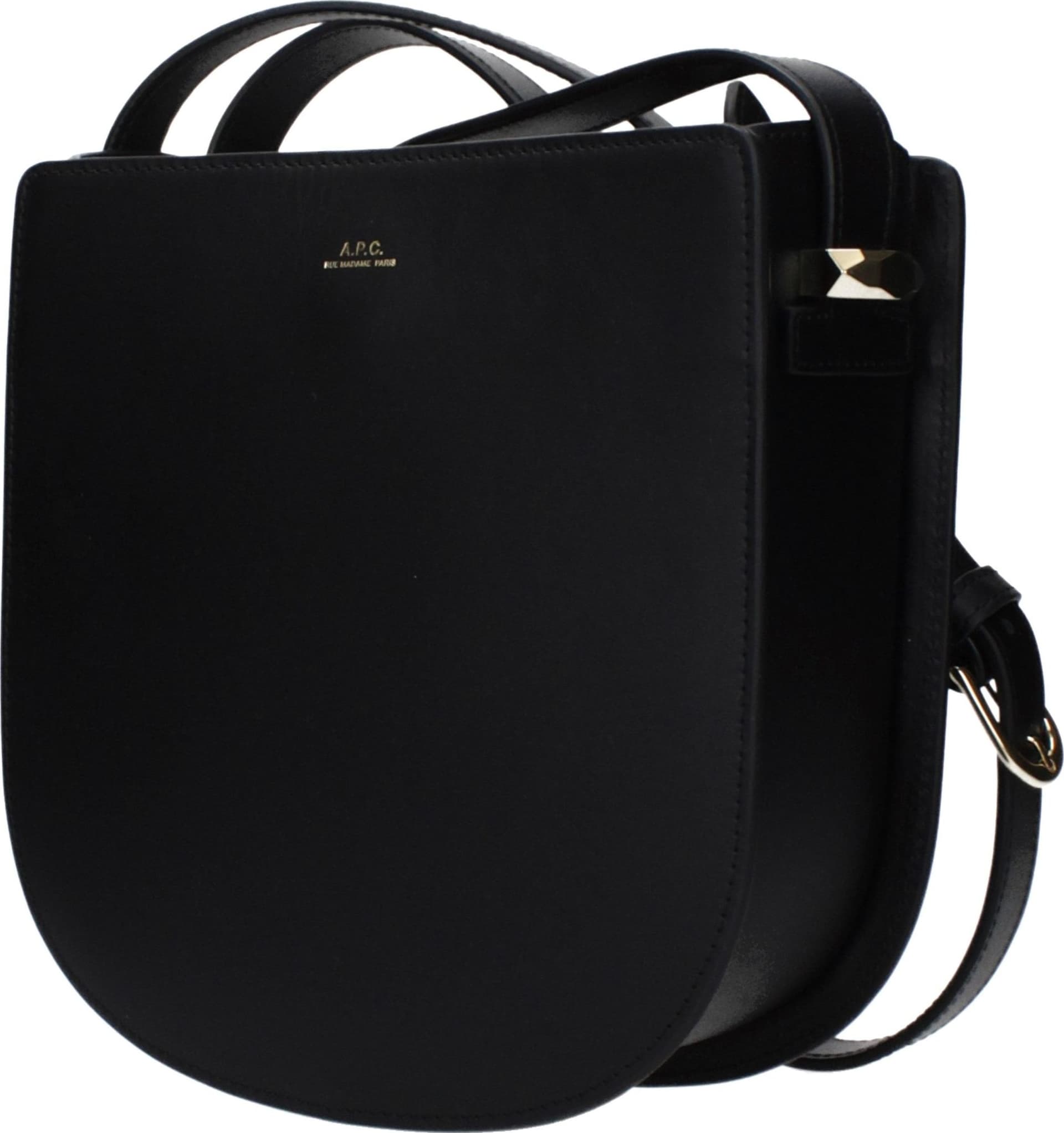 A.P.C. Black Leather Crossbody Bag - 2