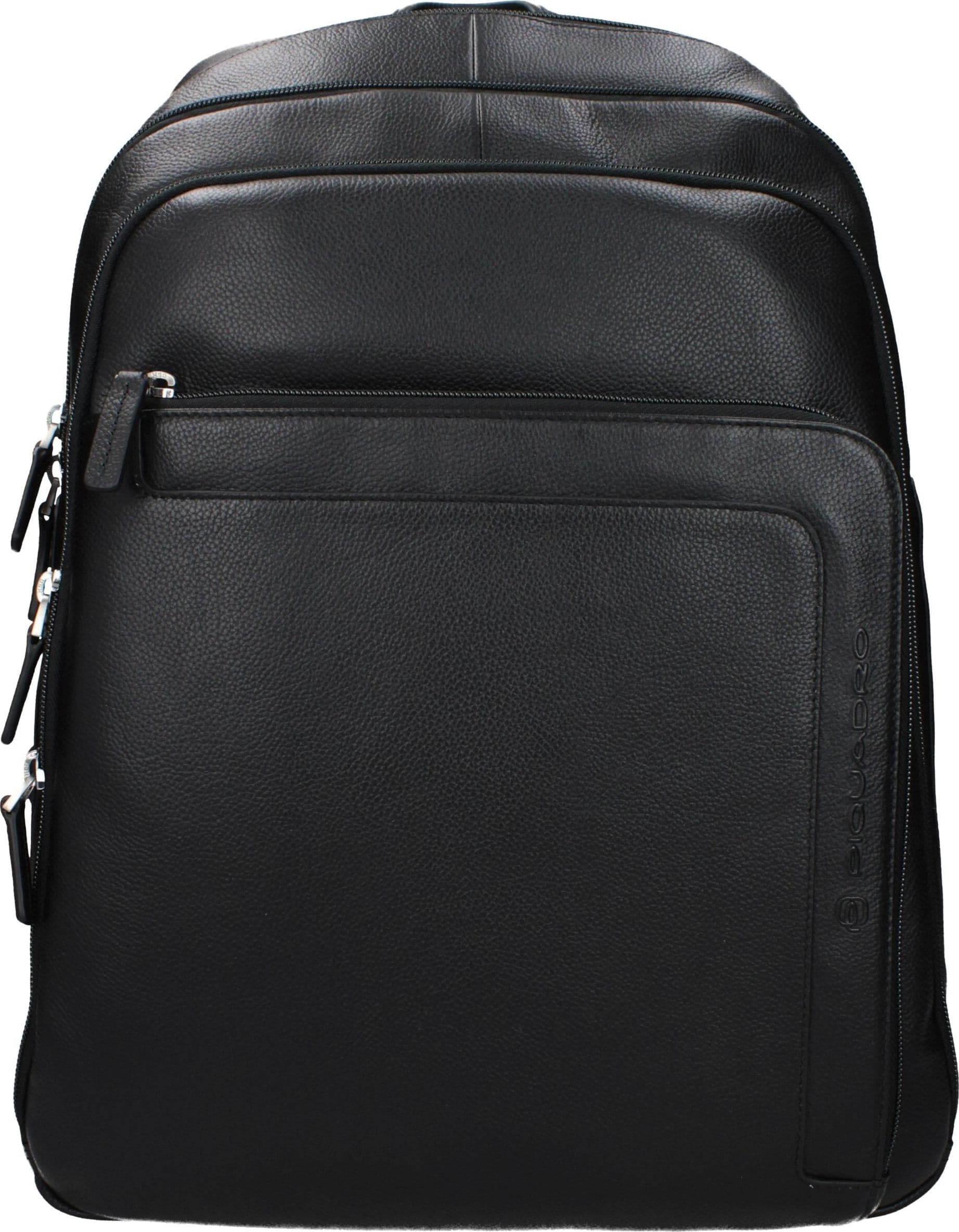 Piquadro Black Leather Backpack