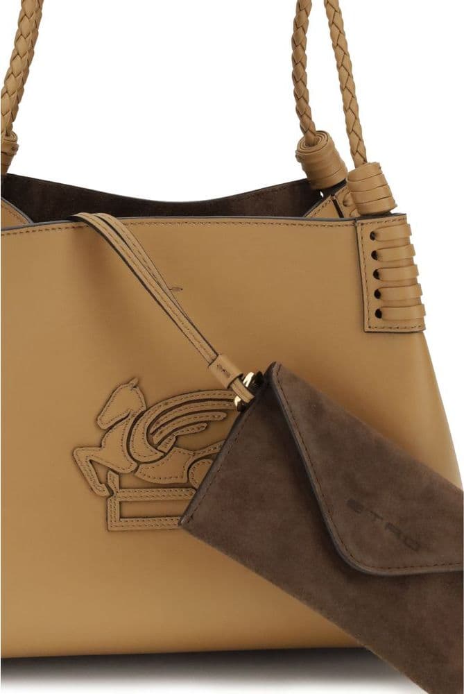 Etro Beige Calf Leather Bos Taurus Shoulder Bag - 4