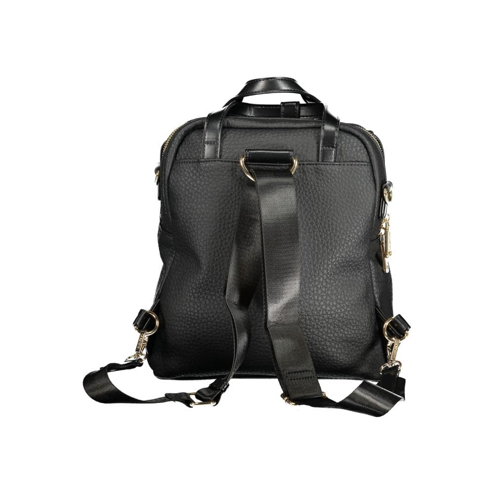 Mario Valentino Black Polyurethane Women's Backpack - 2