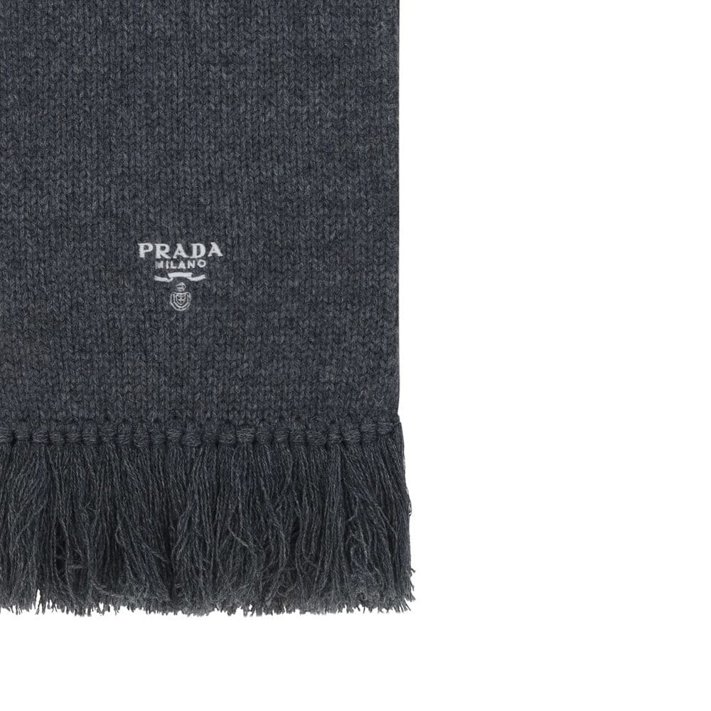 Prada Gray Cashmere Foulard - 3