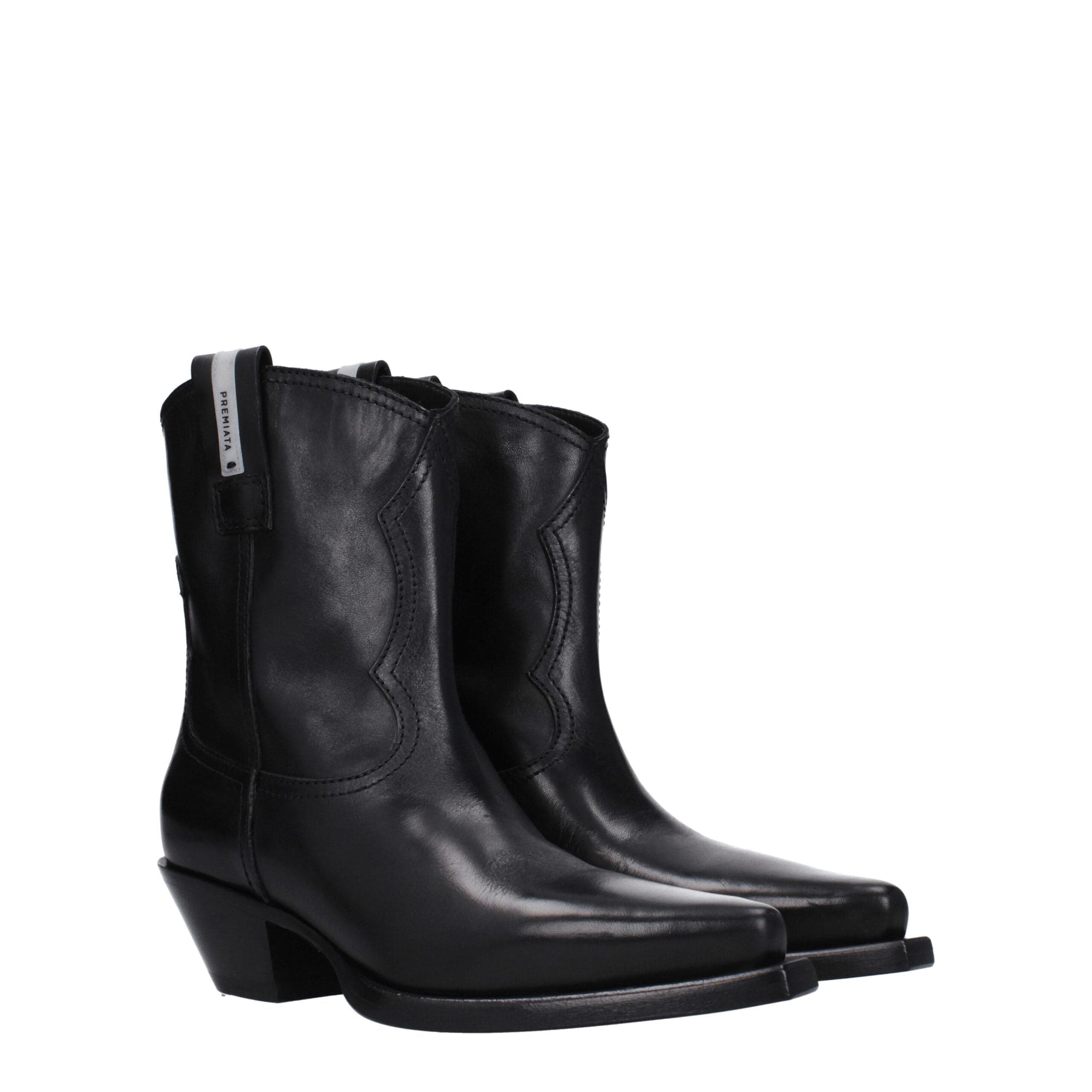 Premiata Black Leather Ankle Boots - 2