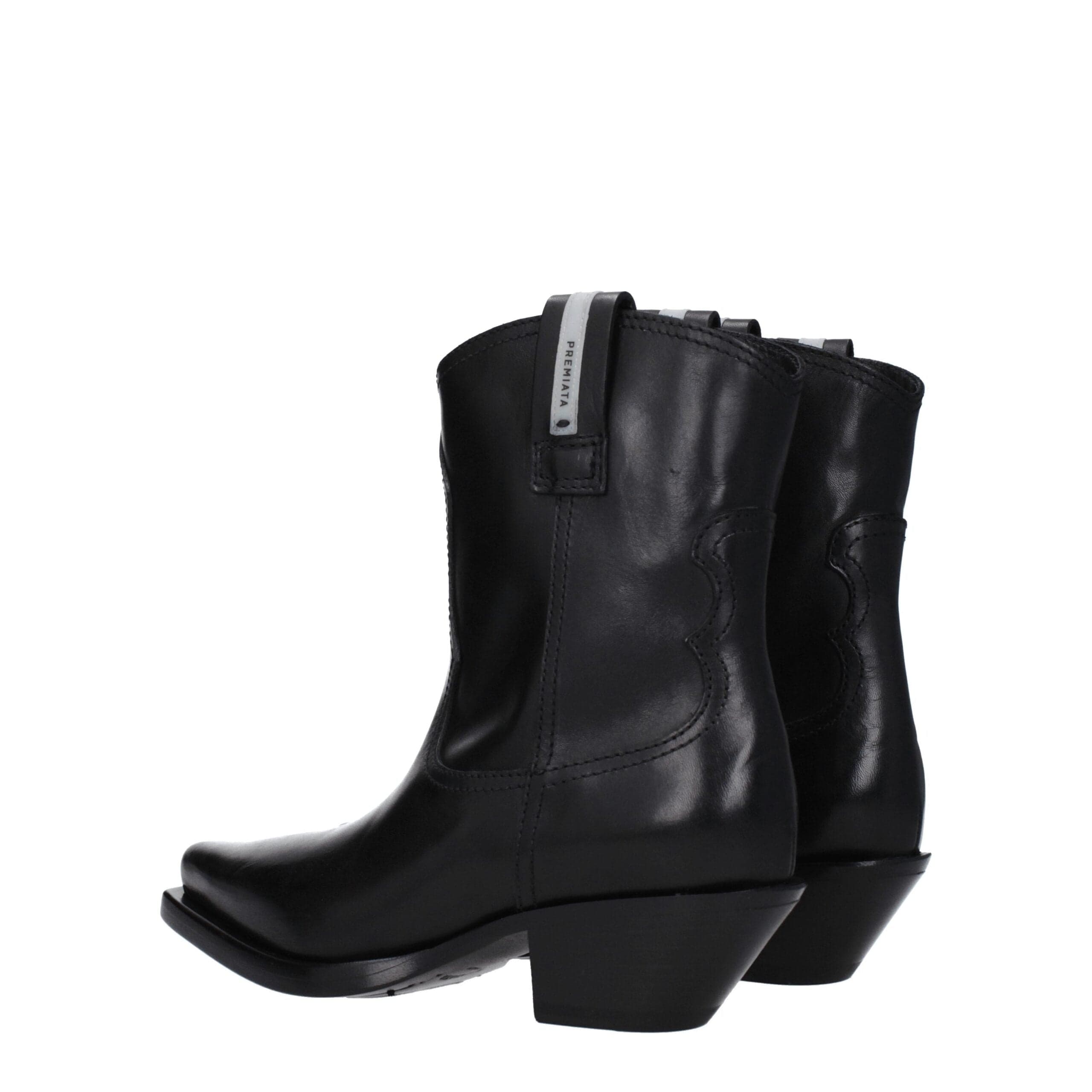 Premiata Black Leather Ankle Boots - 4
