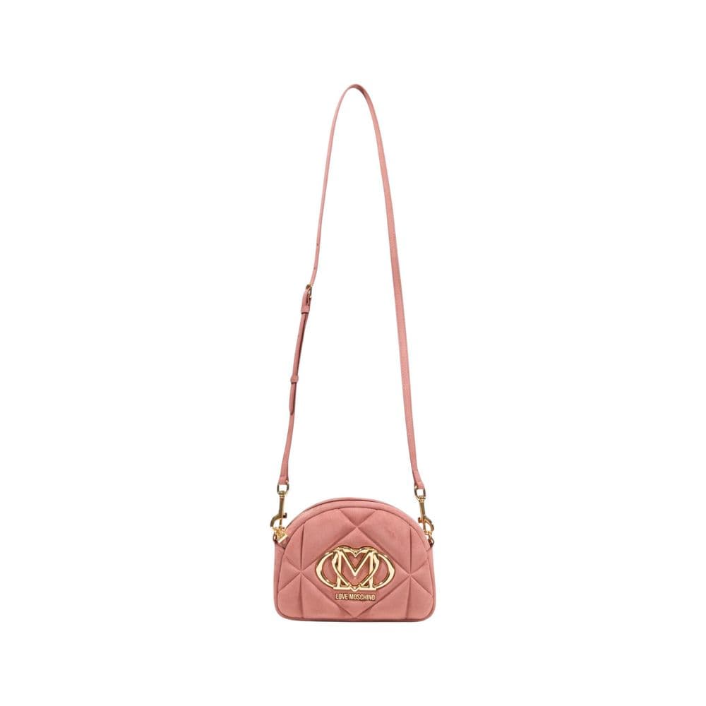 Love Moschino Pink Suede Leather Handbag - 2