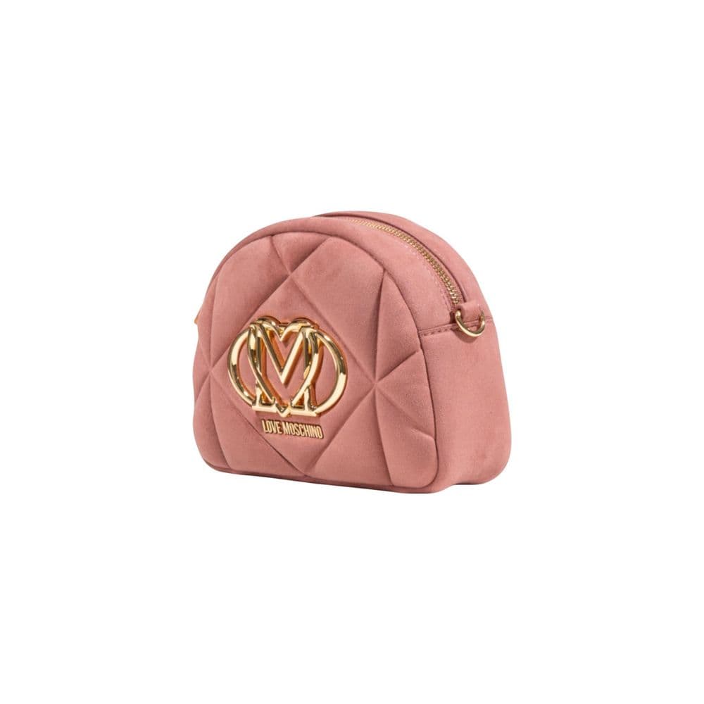 Love Moschino Pink Suede Leather Handbag - 3