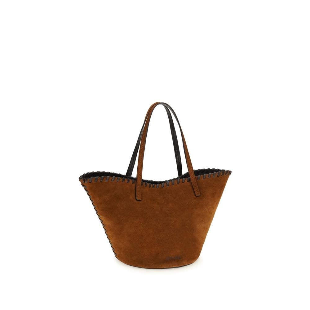 Staud Brown Calf Leather Bos Taurus Handbag - 2
