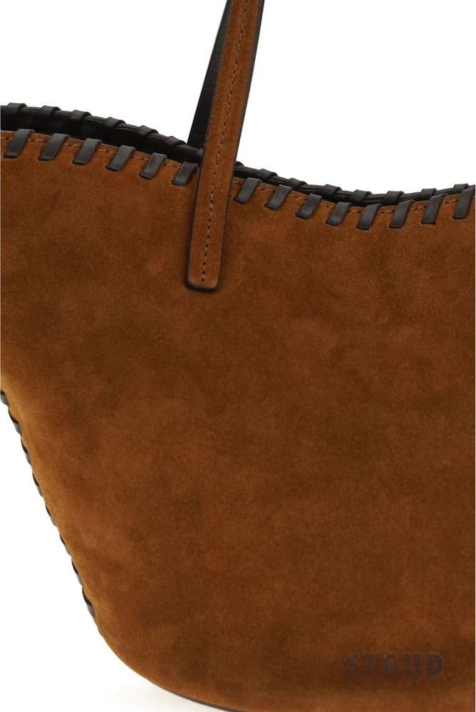Staud Brown Calf Leather Bos Taurus Handbag - 4
