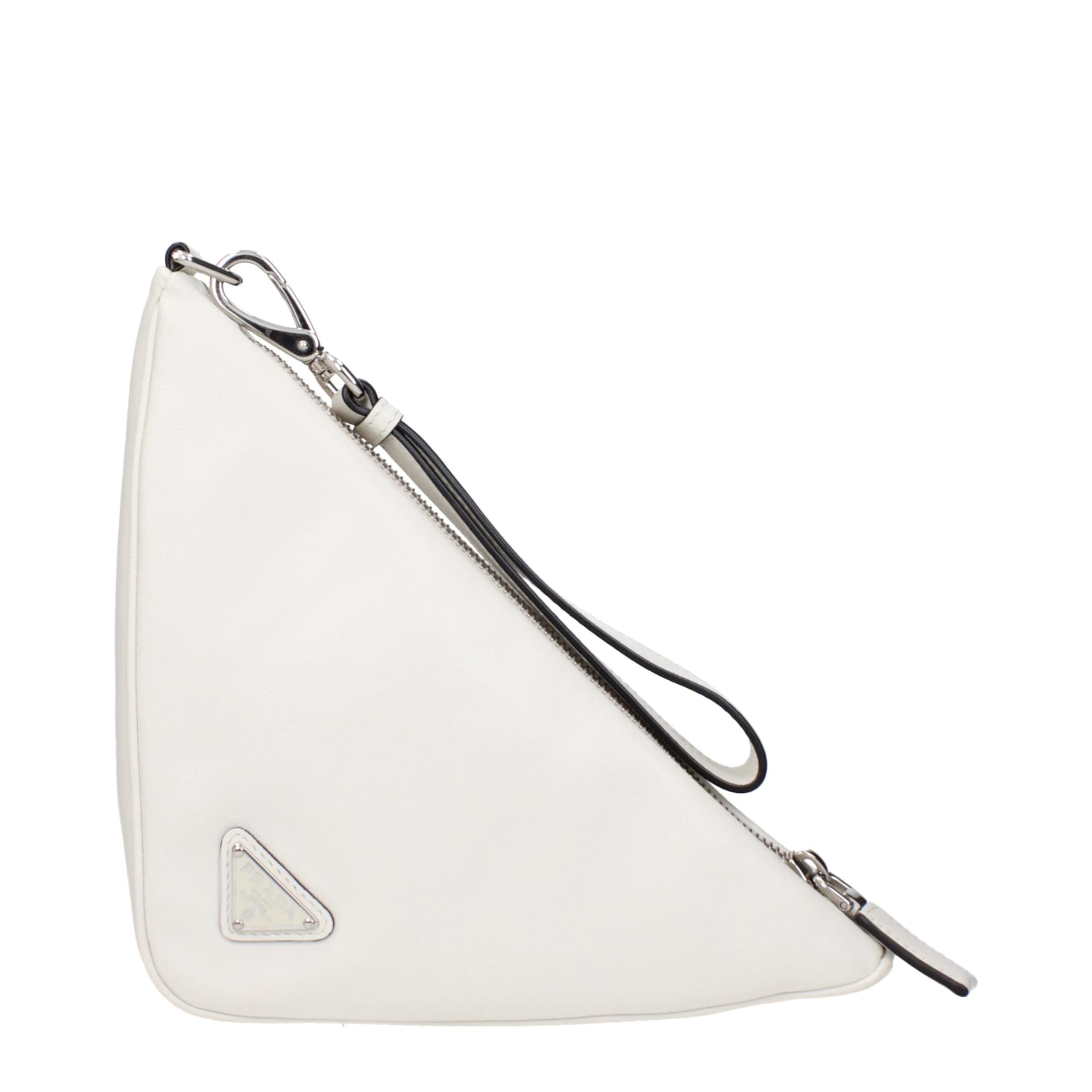 Prada White Leather Clutch Bag - 2