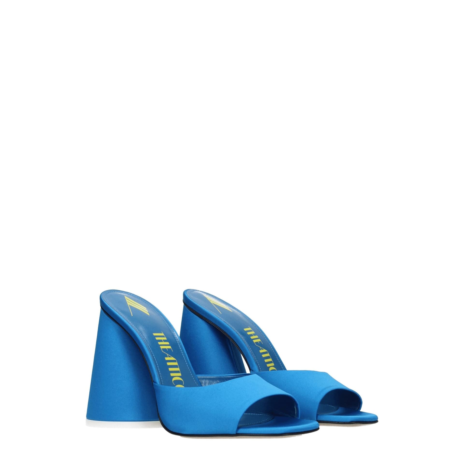 The Attico Light Blue Satin Platform Sandals - 2