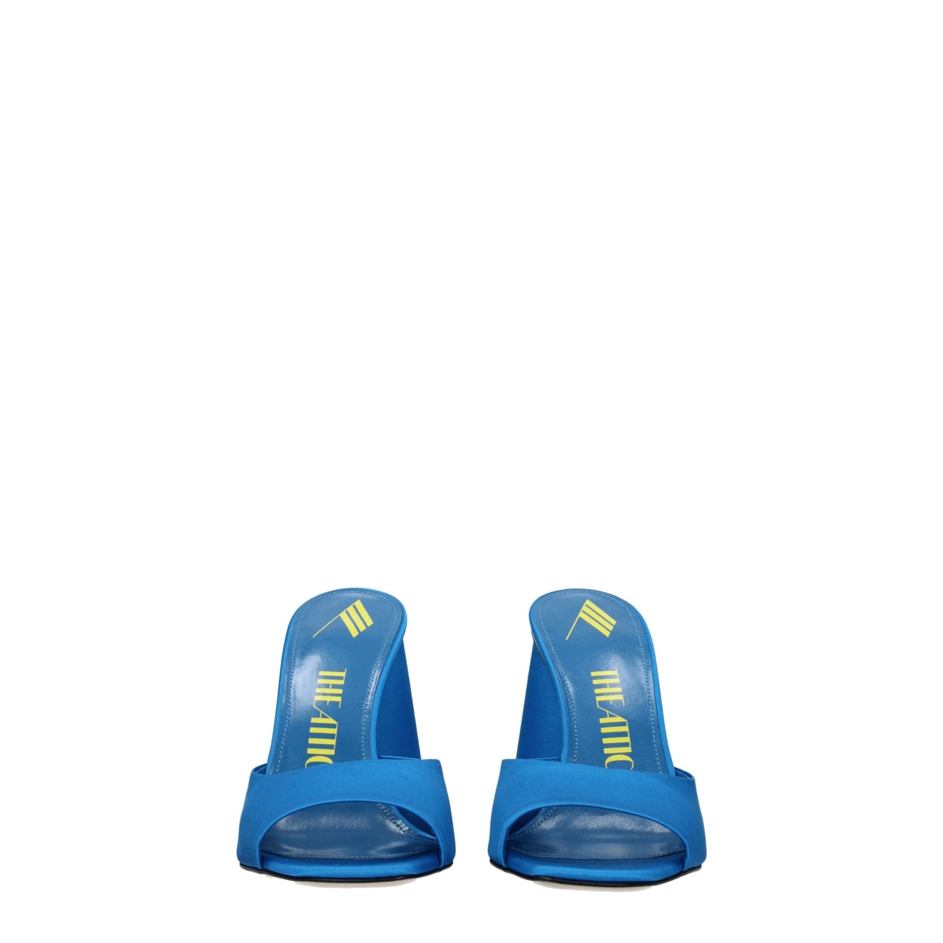 The Attico Light Blue Satin Platform Sandals - 3