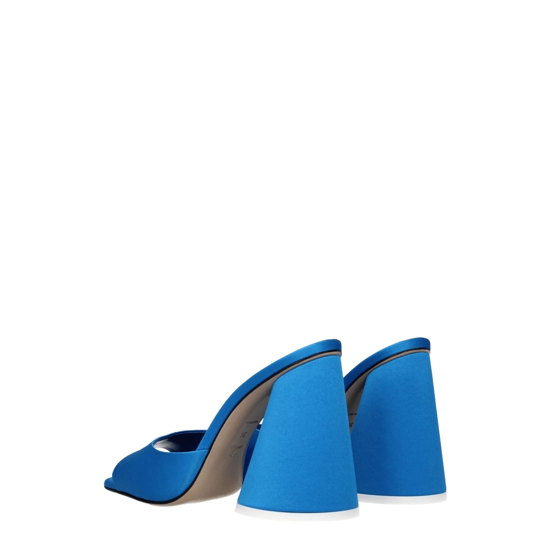 The Attico Light Blue Satin Platform Sandals - 4