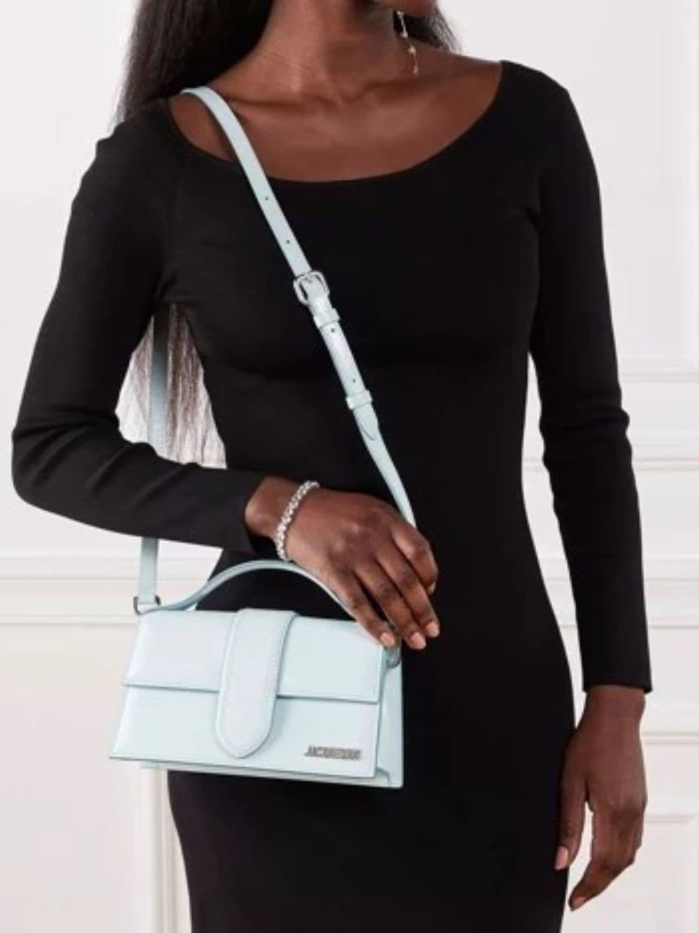 Jacquemus Pale blue Leather Le Grand Bambino Handbag - 5