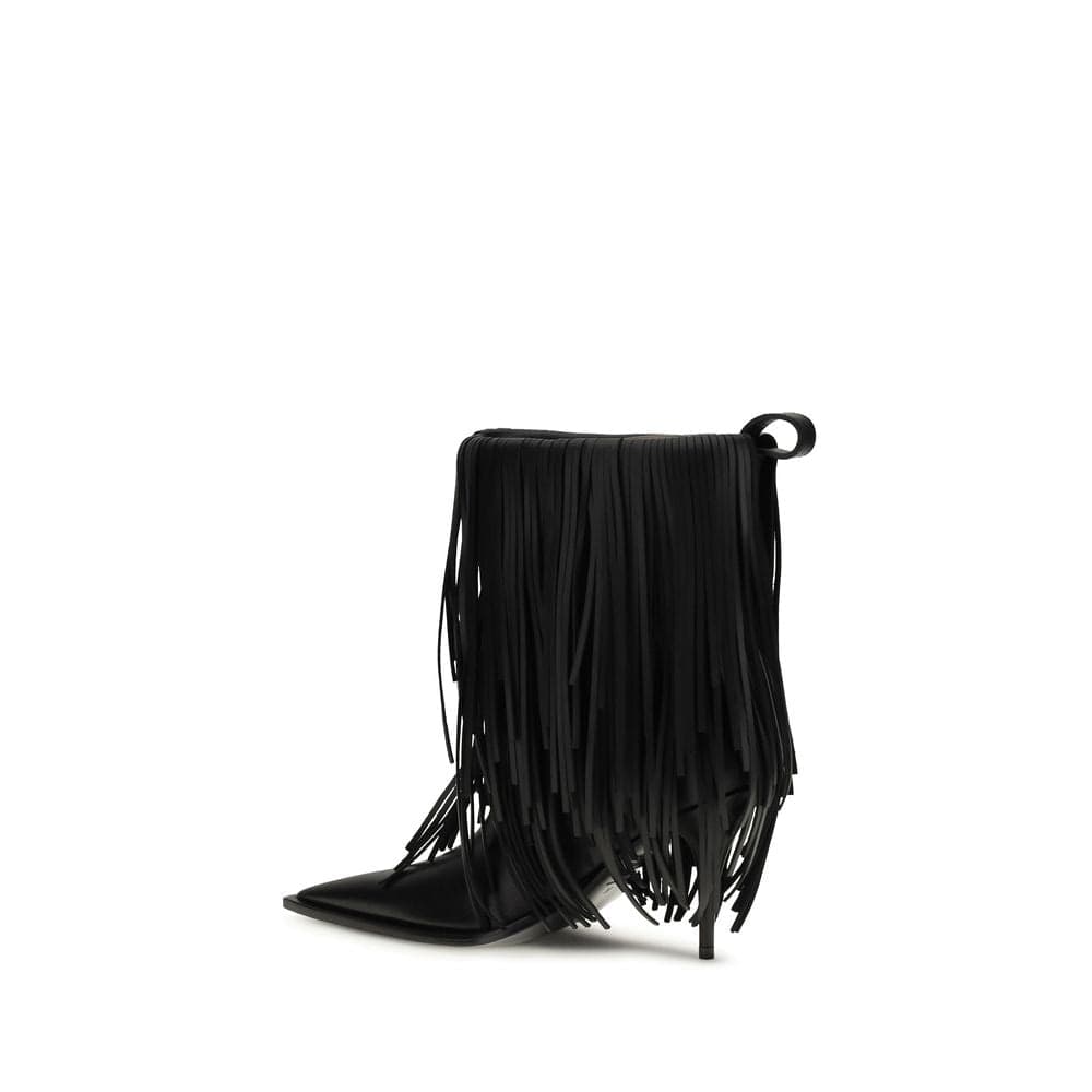 Balenciaga Black Calf Leather Bos Taurus Ankle Boots - 3
