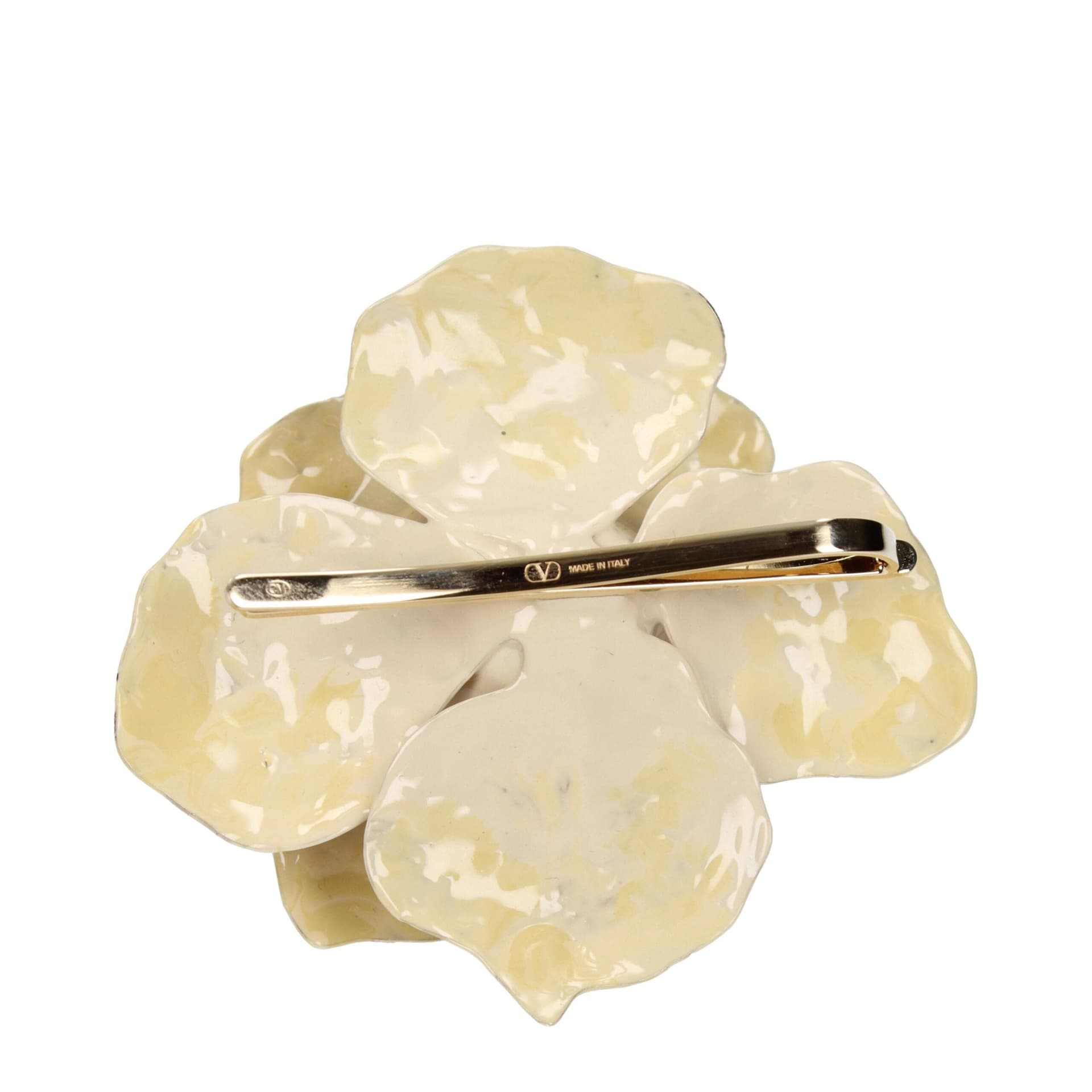 Valentino Garavani Beige Metal Broch - 2