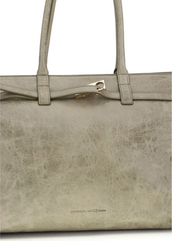 Benedetta Bruzziches Beige Calf Leather Bos Taurus Shoulder Bag - 4