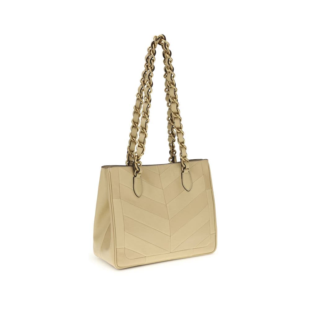 Valentino Garavani Gold Napa Leather / Calf Bos Taurus Shoulder Bag - 3